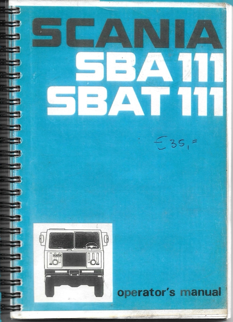 Scania SBA 111 + SBAT 111 Operator's Manual VOORPAGINA (1)