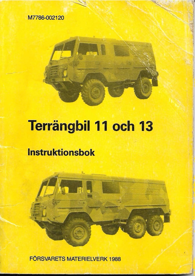 Terrängbil 11 Och 13 Instruktionsbok (1988 M7786 002120) VOORPAGINA (1)