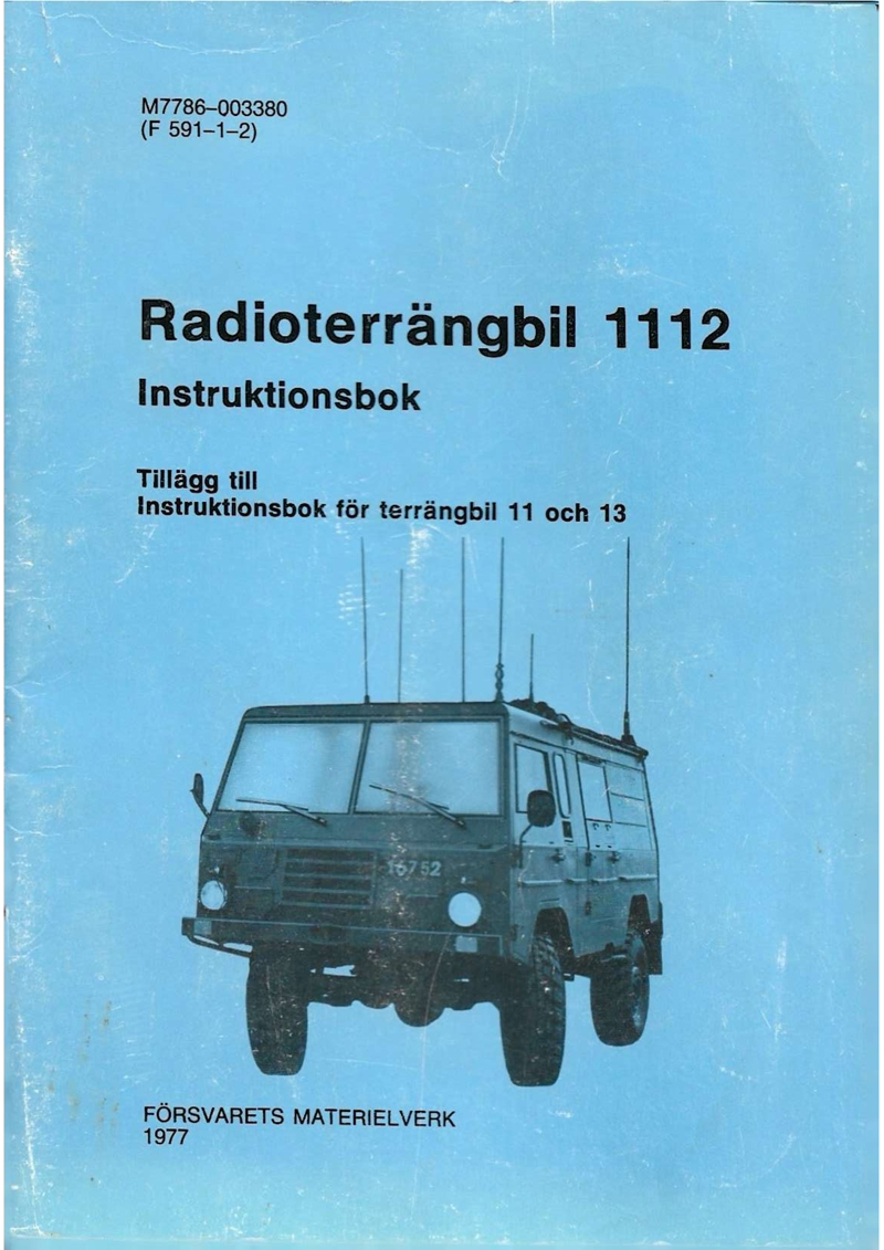 Radioterrängbil 1112 Instruktionsbok (1977 M7786 003380) VOORPAGINA (1)