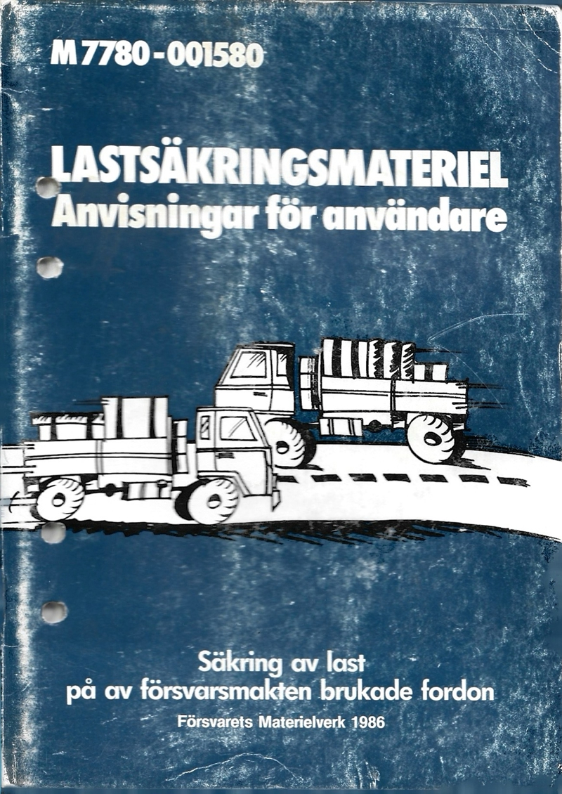 Lastsäkringsmateriel Anvisningar För Användare (1986 M7780 001580) VOORPAGINA (1)